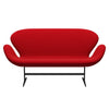 Fritz Hansen Swan™ Sofa 2 Seater, Warm Graphite/Comfort Red (64013)
