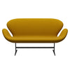 Fritz Hansen Swan™ Sofa 2 Seater, Warm Graphite/Comfort Yellow (62004)