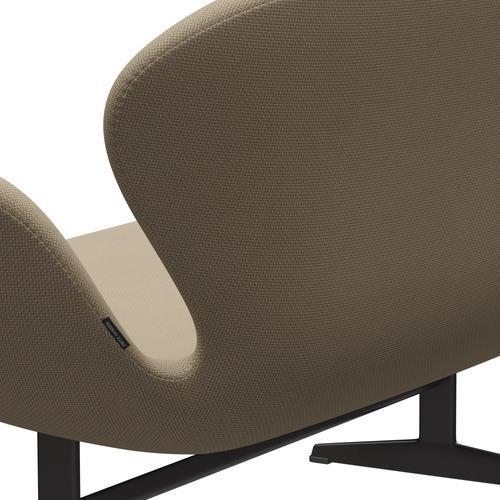 [product_category]-Fritz Hansen Swan Sofa 2 Seater, Warm Graphite/Diablo Hessian-Fritz Hansen-3321-DIA402-WGBASE-FRI-5