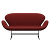 Fritz Hansen Swan Sofa 2 Seater, Warm Graphite/Diablo Wine Red