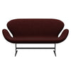 Fritz Hansen Swan Sofa 2 Seater, Warm Graphite/Divina Melange Burgundy