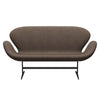 Fritz Hansen Swan Sofa 2 Seater, Warm Graphite/Divina Melange Dusty Brown