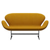 Fritz Hansen Swan Sofa 2 Seater, Warm Graphite/Divina Melange Ochre Yellow