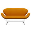 Fritz Hansen Swan Sofa 2 Seater, Warm Graphite/Divina Mustard