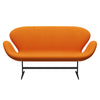Fritz Hansen Swan™ Sofa 2 Seater, Warm Graphite/Divina Orange (444)