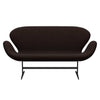 Fritz Hansen Swan Sofa 2 Seater, Warm Graphite/Divina Warm Brown