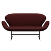 Fritz Hansen Swan™ Sofa 2 Seater, Warm Graphite/Fame Dark Bordeaux