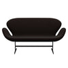 Fritz Hansen Swan Sofa 2 Seater, Warm Graphite/Fame Dark Brown