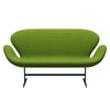 Fritz Hansen Swan Sofa 2 Seater, Warm Graphite/Fame Green