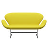 Fritz Hansen Swan Sofa 2 Seater, Warm Graphite/Fame Yellow