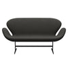 Fritz Hansen Swan Sofa 2 Seater, Warm Graphite/Fiord Black/Brown