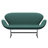 Fritz Hansen Swan™ Sofa 2 Seater, Warm Graphite/Fiord Brown/Orange