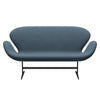 Fritz Hansen Swan™ Sofa 2 Seater, Warm Graphite/Fiord Stone Blue