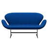 Fritz Hansen Swan Sofa 2 Seater, Warm Graphite/Hallingdal Blue/Light Turquoise