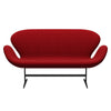 Fritz Hansen Swan Sofa 2 Seater, Warm Graphite/Hallingdal Classic Red