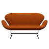 Fritz Hansen Swan™ Sofa 2 Seater, Warm Graphite/Hallingdal Orange (547)