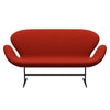 Fritz Hansen Swan™ Sofa 2 Seater, Warm Graphite/Hallingdal Orange (600)