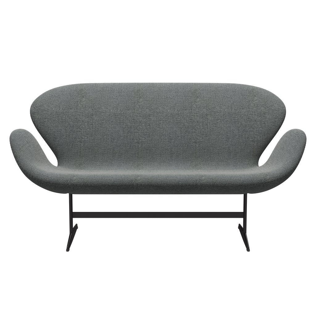 [product_category]-Fritz Hansen Swan Sofa 2 Seater, Warm Graphite/Hallingdal White/Brown-Fritz Hansen-3321-HAL126-WGBASE-FRI-1