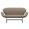 Fritz Hansen Swan Sofa 2 Seater, Warm Graphite/Re Wool Beige/Natural