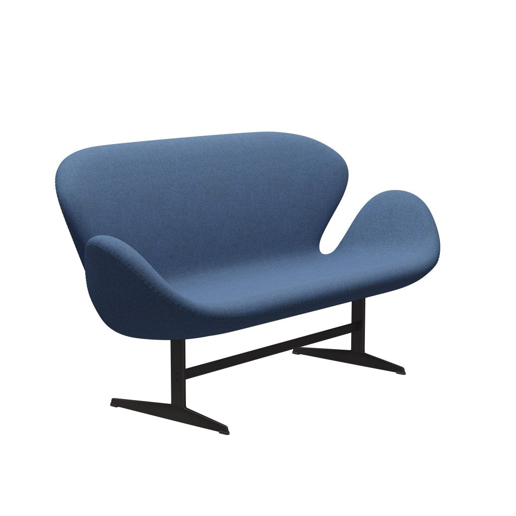 Fritz Hansen Svanesofa 2-Personers, Warm Graphite/Re-Wool Blue/Natural