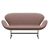 Fritz Hansen Swan Sofa 2 Seater, Warm Graphite/Re Wool Soft Pink/Natural