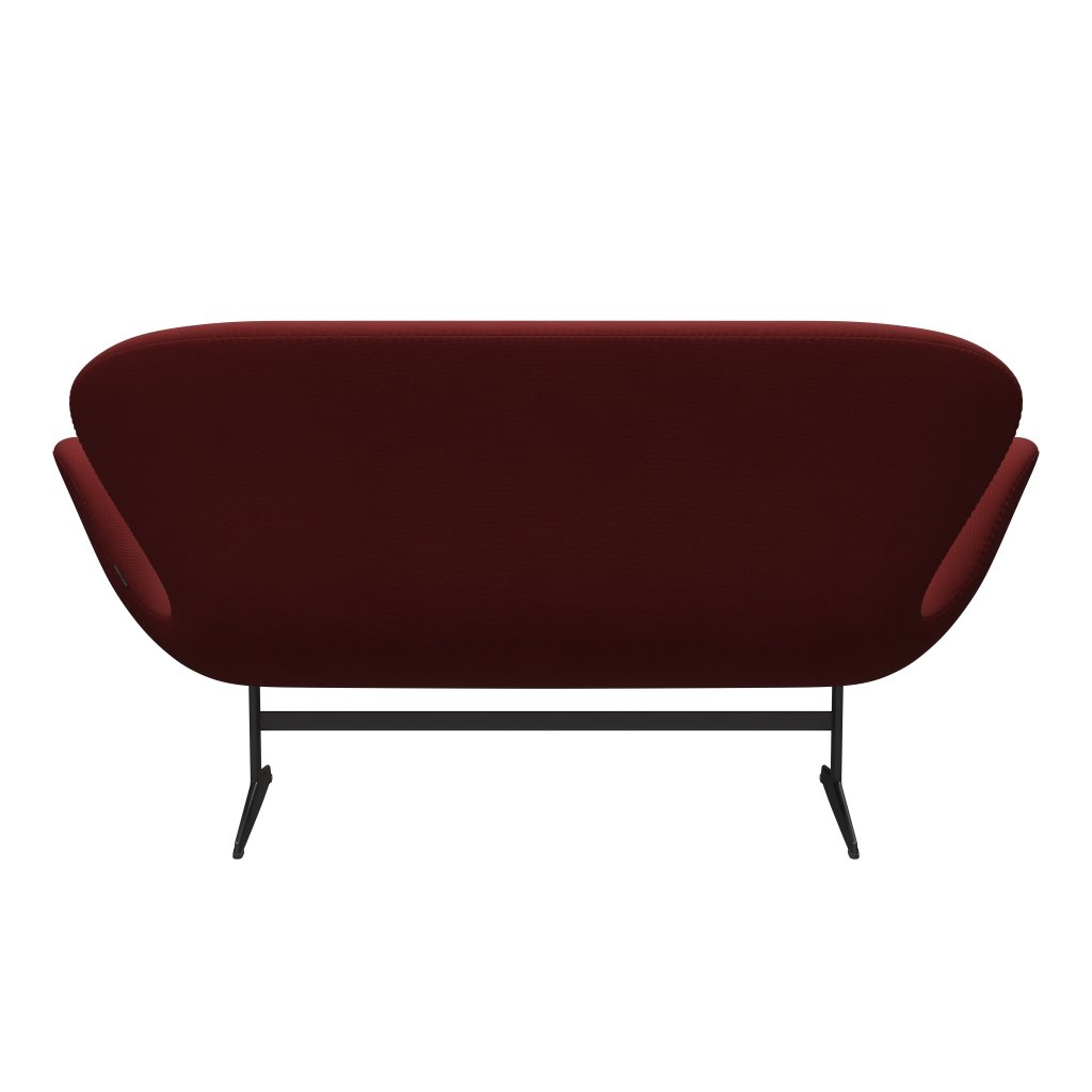 [product_category]-Fritz Hansen Swan Sofa 2 Seater, Warm Graphite/Steelcut Dark Red/Blood-Fritz Hansen-3321-STI615-WGBASE-FRI-4