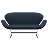 Fritz Hansen Swan Sofa 2 Seater, Warm Graphite/Steelcut Navy Blue