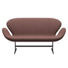 Fritz Hansen Swan Sofa 2 Seater, Warm Graphite/Steelcut Trio Light Brown & Red/Green