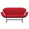 Fritz Hansen Swan Sofa 2 Seater, Warm Graphite/Steelcut Trio Light Red