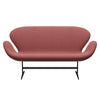 Fritz Hansen Svanesofa 2-Personers, Warm Graphite/Steelcut Trio Pink/Red/Black