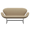 Fritz Hansen Swan Sofa 2 Seater, Warm Graphite/Steelcut Trio Soft Yellow