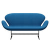 Fritz Hansen Swan Sofa 2 Seater, Warm Graphite/Steelcut Trio Turquoise/Blue