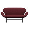 Fritz Hansen Swan Sofa 2 Seater, Warm Graphite/Sunniva Burgundy