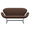 Fritz Hansen Swan Sofa 2 Seater, Warm Graphite/Sunniva Chocolate/Chestnut