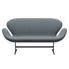 Fritz Hansen Swan Sofa 2 Seater, Warm Graphite/Sunniva Soft Blue