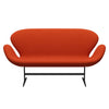 Fritz Hansen Swan™ Sofa 2 Seater, Warm Graphite/Tonus Orange (554)