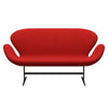 Fritz Hansen Swan™ Sofa 2 Seater, Warm Graphite/Tonus Orange/Red