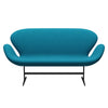 Fritz Hansen Swan Sofa 2 Seater, Warm Graphite/Tonus Turquoise