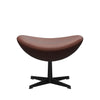 Fritz Hansen The Egg™ Footstool, Grace Chestnut Leather Anniversary Collection