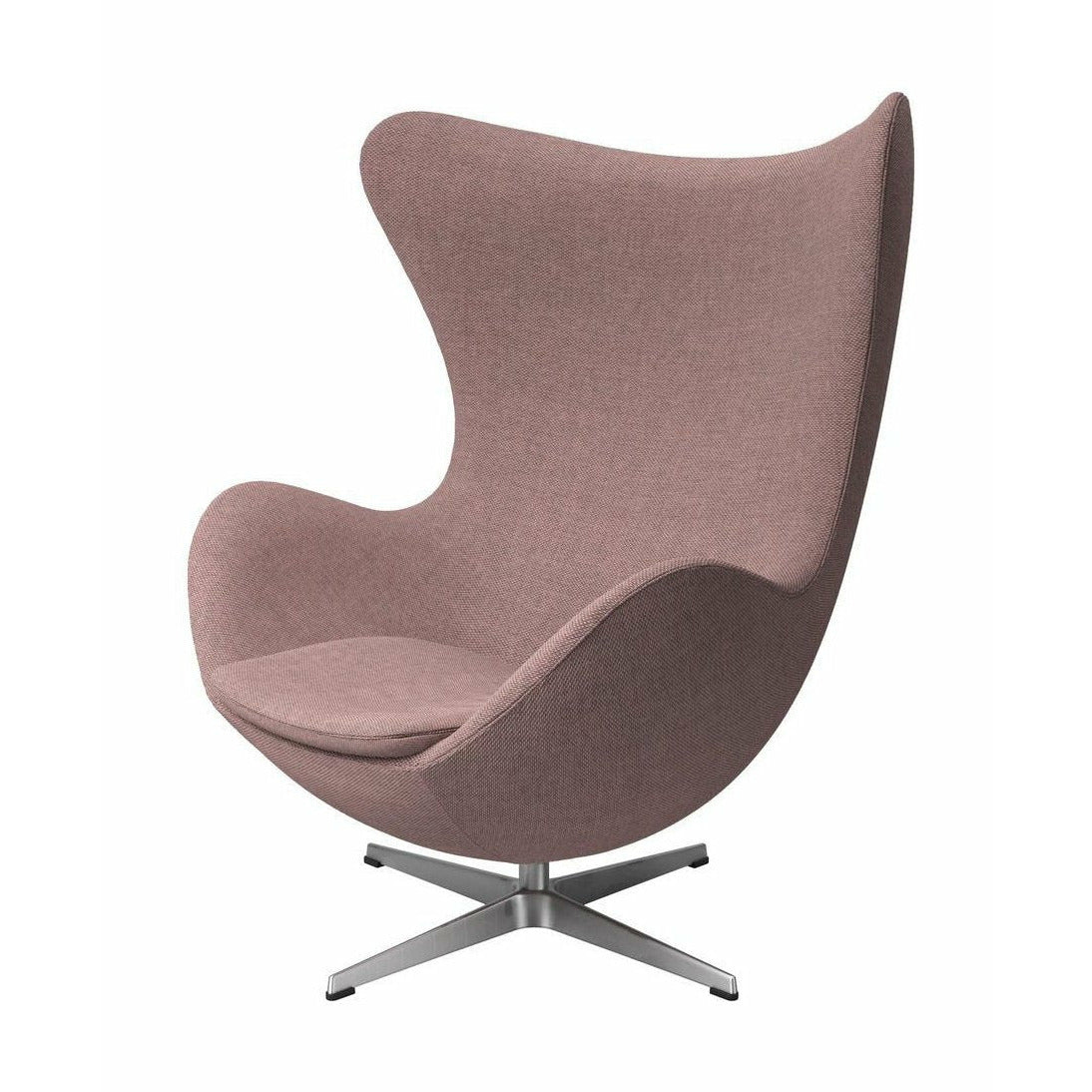 [product_category]-Fritz Hansen The Egg Lounge Chair With Footstool Fabric, Re Wool Pale Rose-Fritz Hansen-3316+3127-Alu-Re-Wool-648-FRI-1