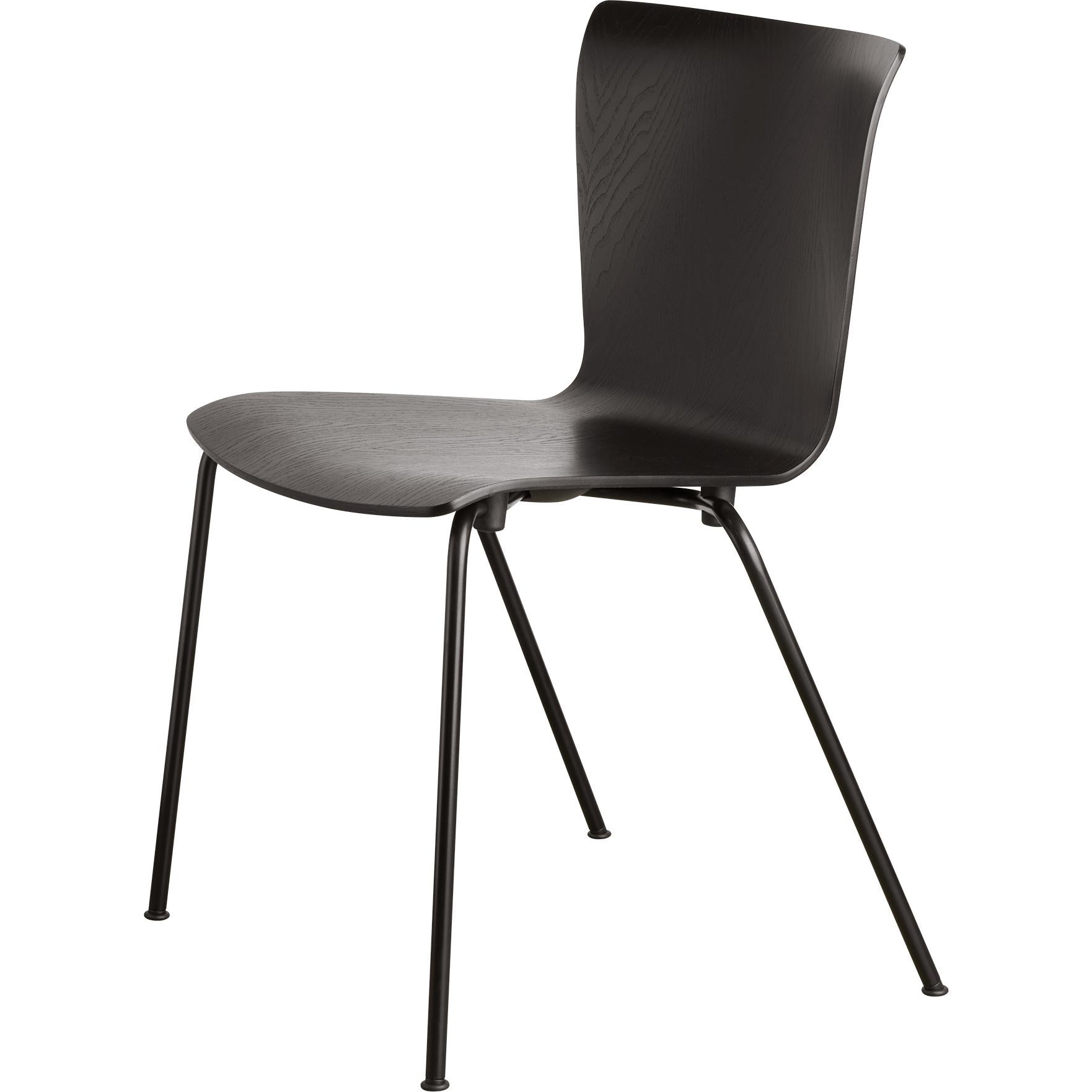 [product_category]-Fritz Hansen Vico Duo Vm110 Chair Powder Coated Frame, Black Ash-Fritz Hansen-VM110-blacksteel-black-FRI-1