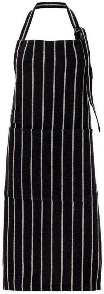 [product_category]-House Doctor Apron, HDChef, Black w. white stripes-House Doctor-5707644857087-204036212-HOU-1