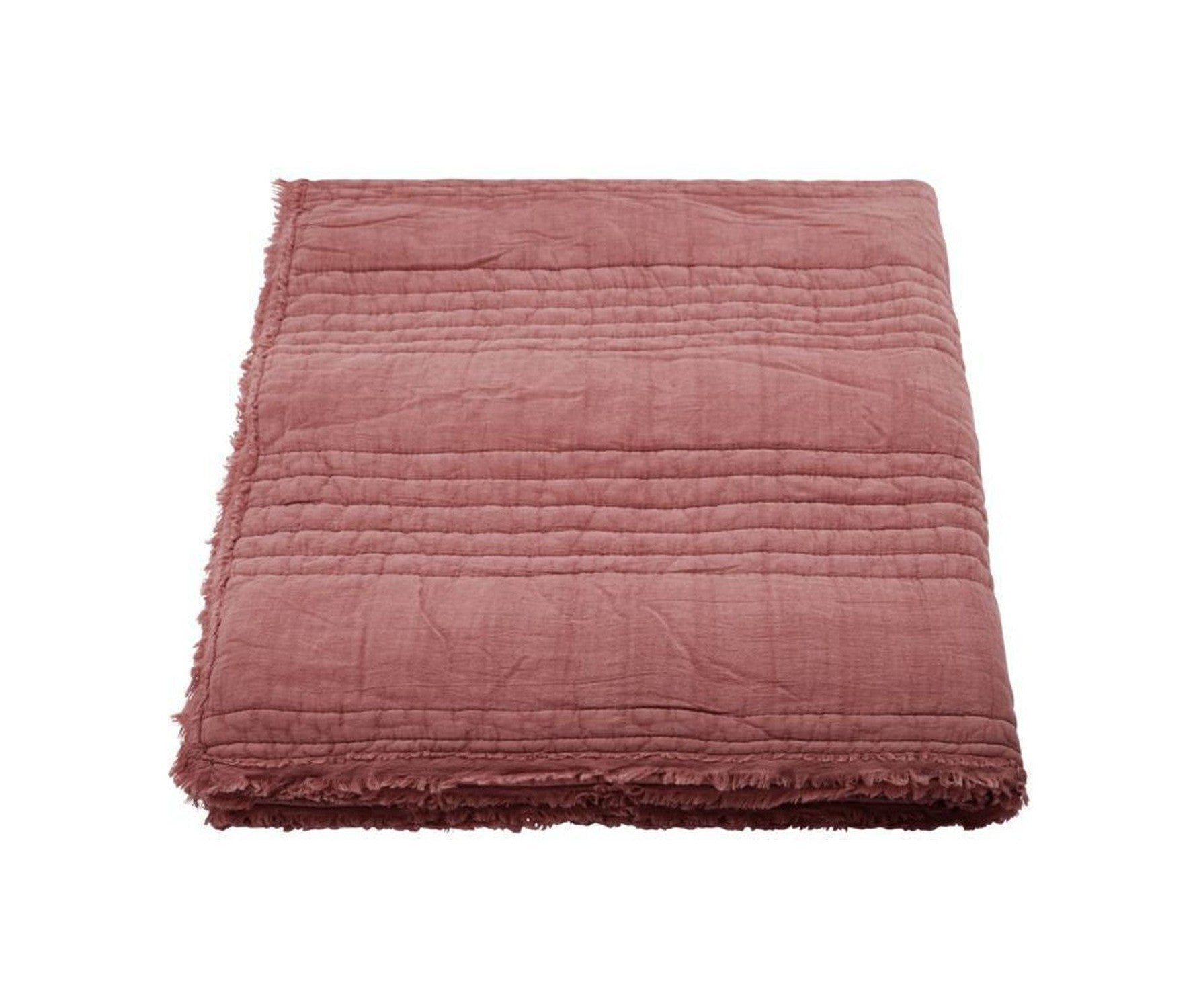 House Doctor Quilt, HDRuffle, Dusty berry