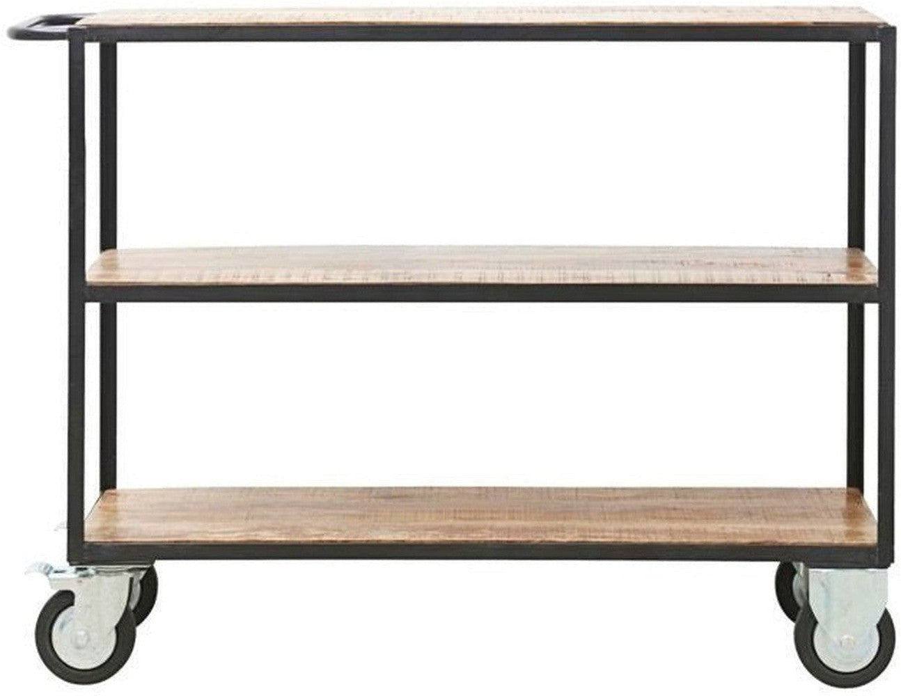 [product_category]-House Doctor Shelving unit w. 4 wheels, Black/Wood-House Doctor-5707644516748-203800510-HOU-1