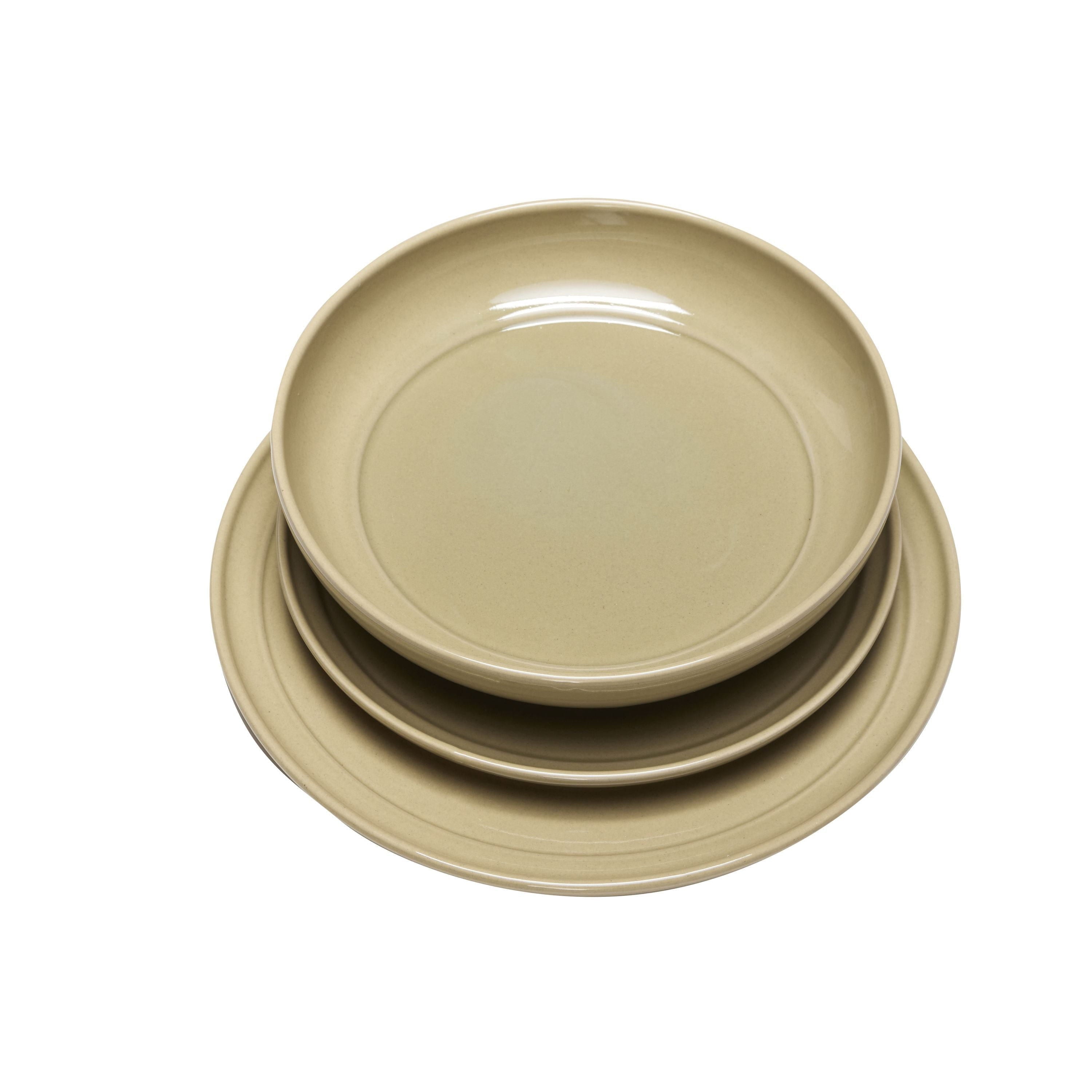 [product_category]-Hübsch Amare Dinner Plate, Brown-Hübsch-5712772129715-211713-HUB-18