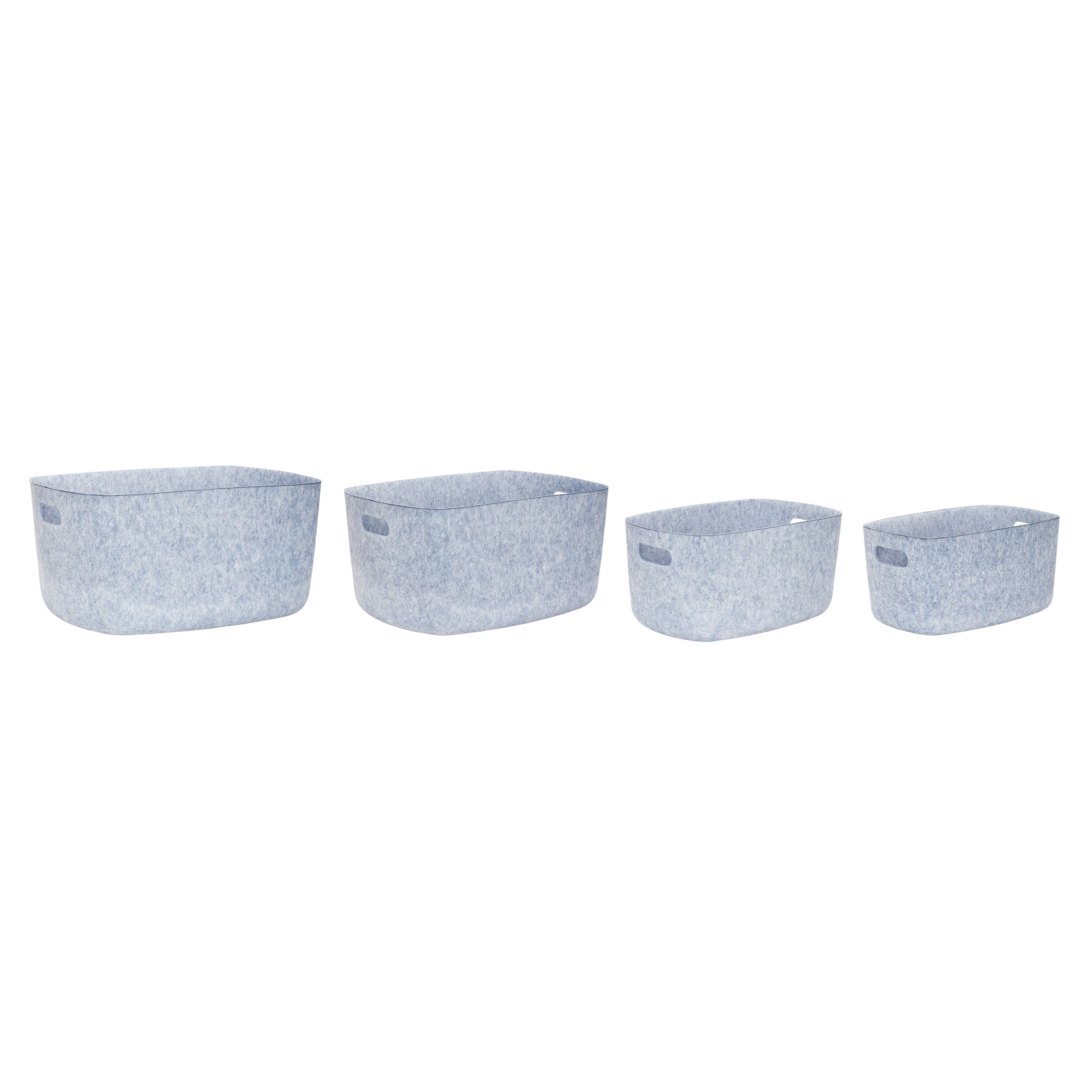 [product_category]-Hübsch Felt Baskets (Set Of 4), Blue-Hübsch-5712772070345-680903-HUB-1