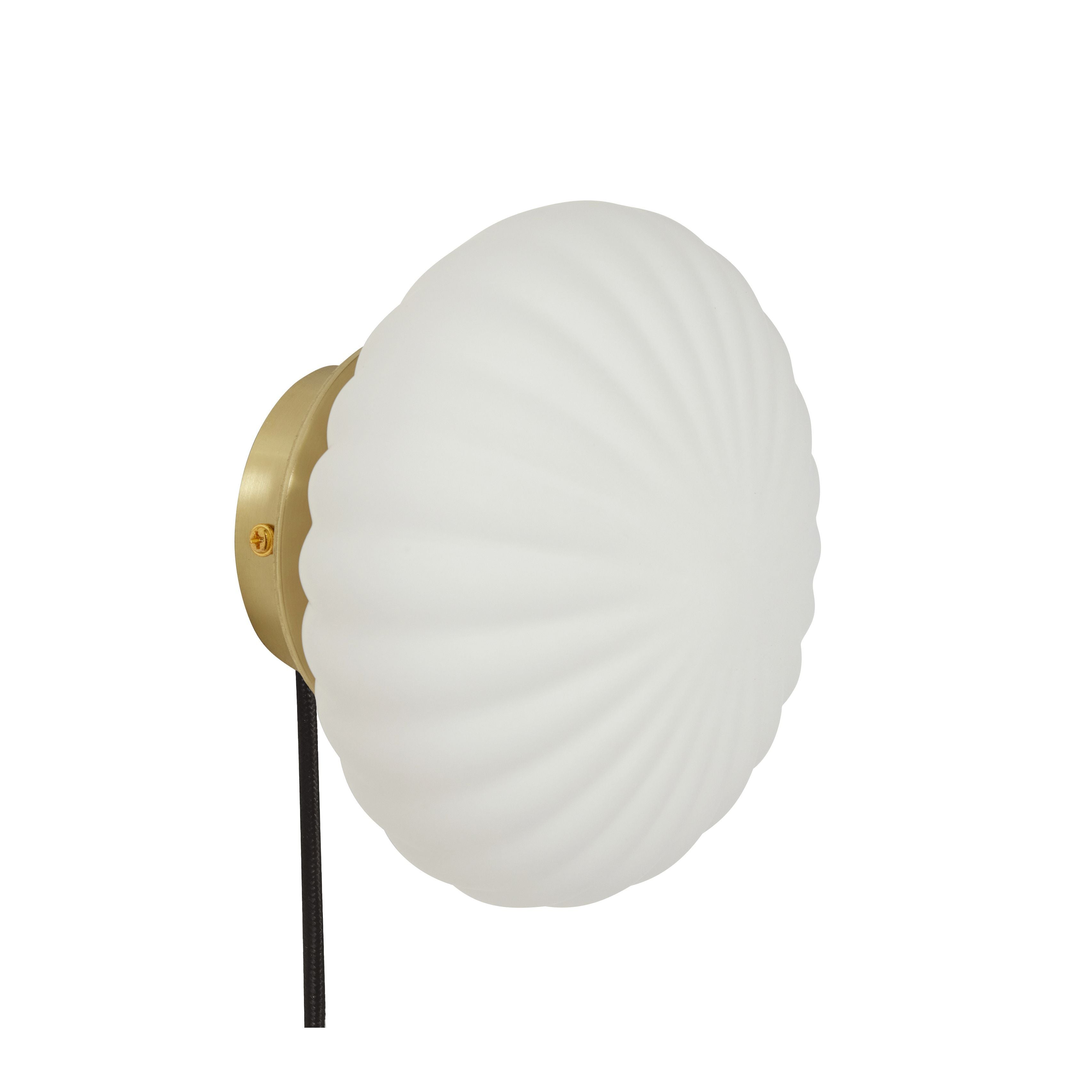 [product_category]-Hübsch Kumu Wall Lamp ø18 Cm White-Hübsch-5712772112878-991313-HUB-1