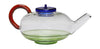 Hübsch No Rush Teapot, Blue/Clear/Green/Amber