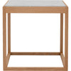 Klassik Studio Kø Cube Side Table Oak Soaped, Light Grey Marble