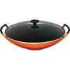 Le Creuset Wok Wok Med Glaslåg 36 Cm, Volcanic